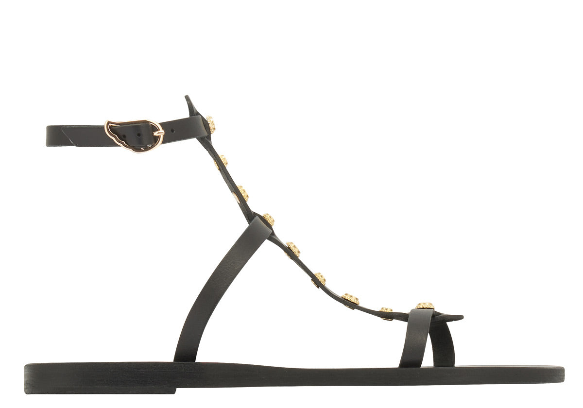 ancient greek sandals Meliti bee Black