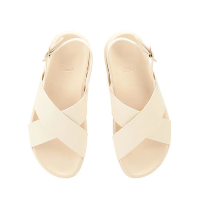 Ikesia Leather Off White sandals top