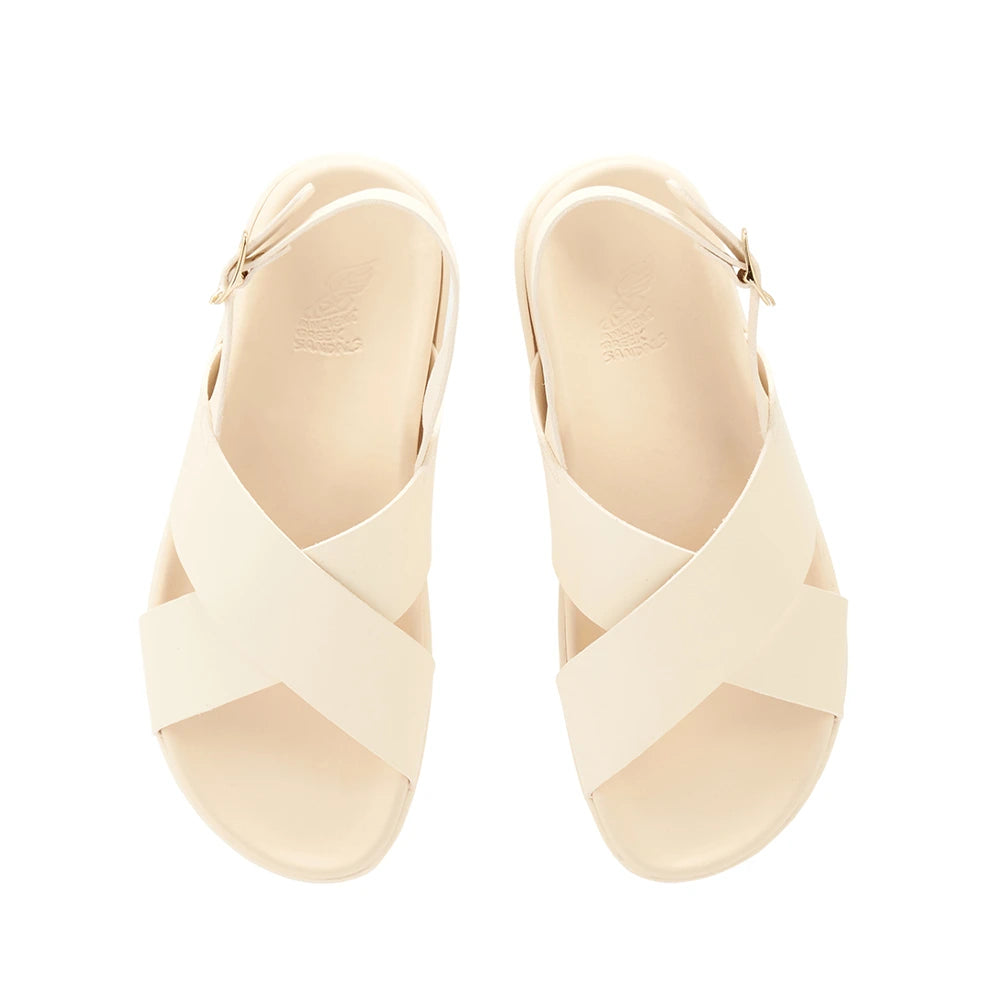 Ikesia Leather Off White sandals top