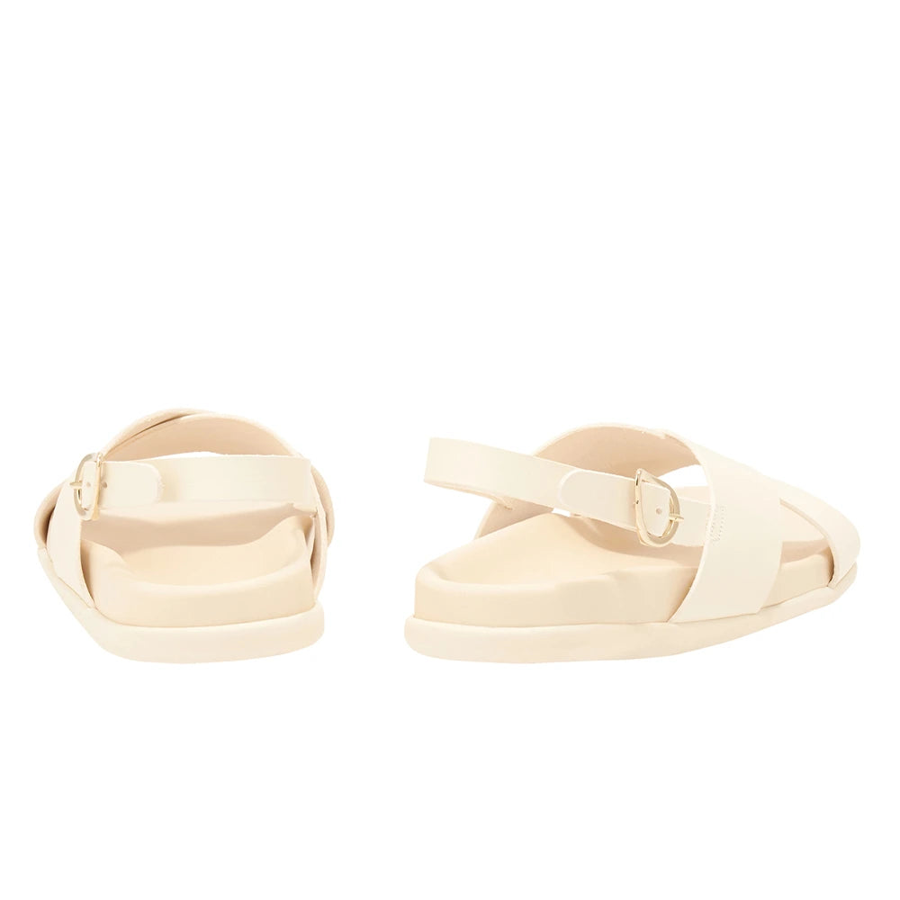 Ikesia Leather Off White sandals back