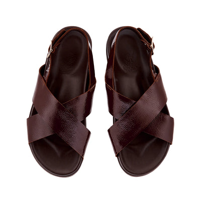 Ikesia Naplack Leather Chocolate top