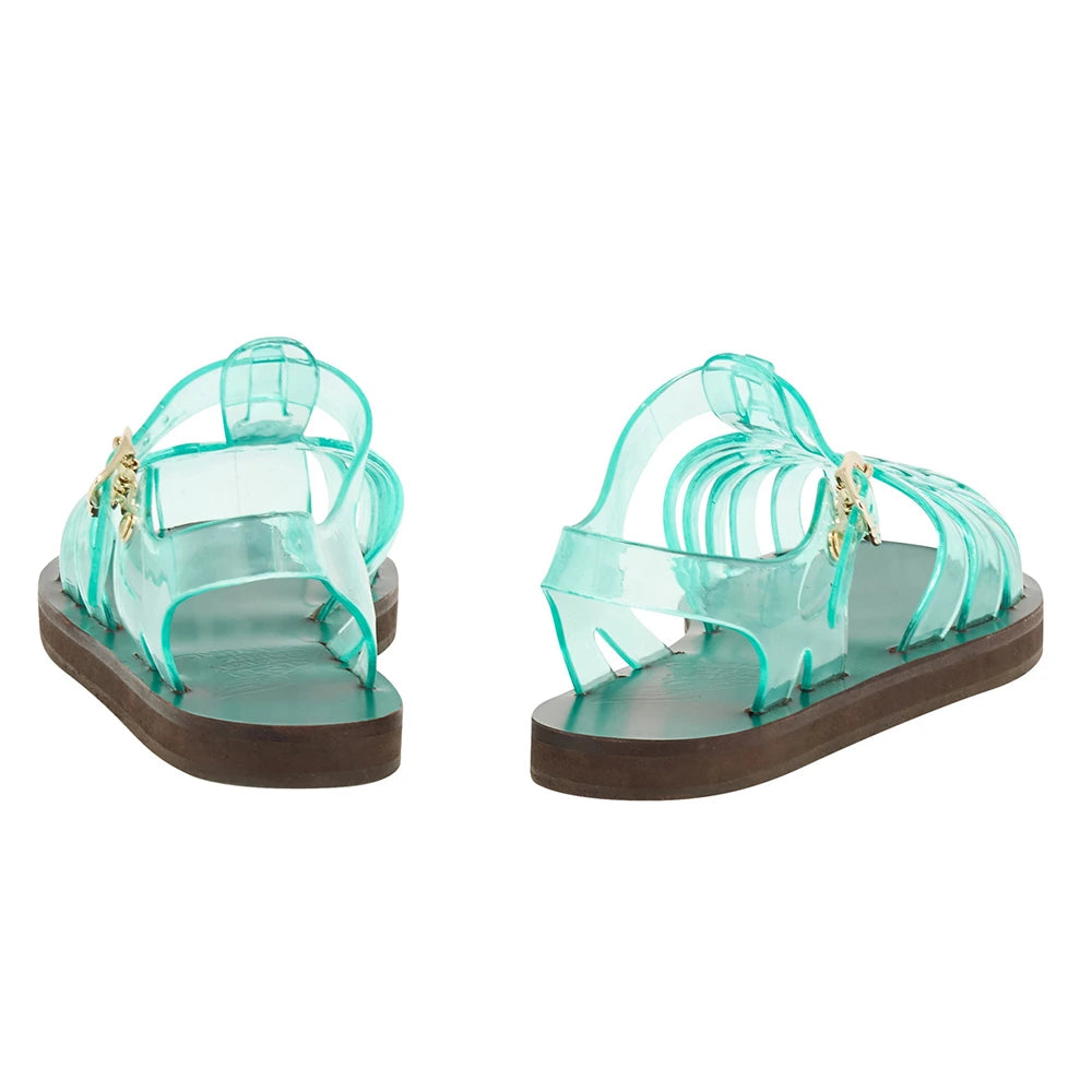 Homeria Jelly Clear Aqua – Ancient Greek Sandals Homeria Jelly Clear Aqua – Ancient Greek Sandals