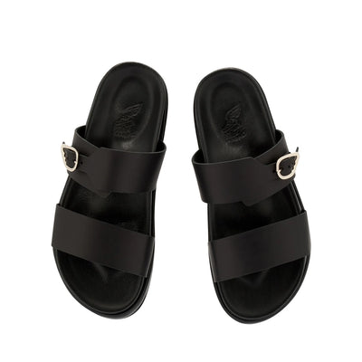 Latria 2Flatform Leather Black sandals top