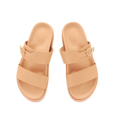 Latria 2Flatform Leather Natural sandals top