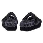Latria 2flatform Suede All Black sandals back
