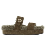 Latria 2flatform Suede All Khaki sandals side