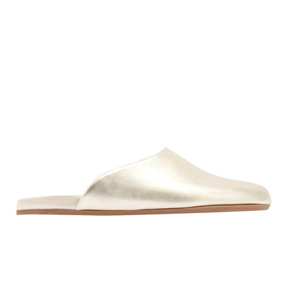 The Slipper Leather Platinum sandals side