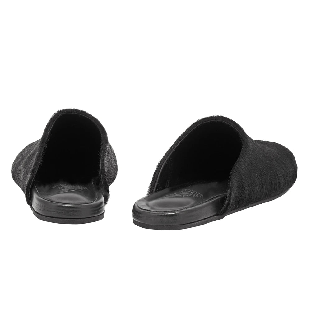 The Slipper Pony Black sandals back