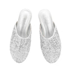 The Slipper Sequins Silver top view