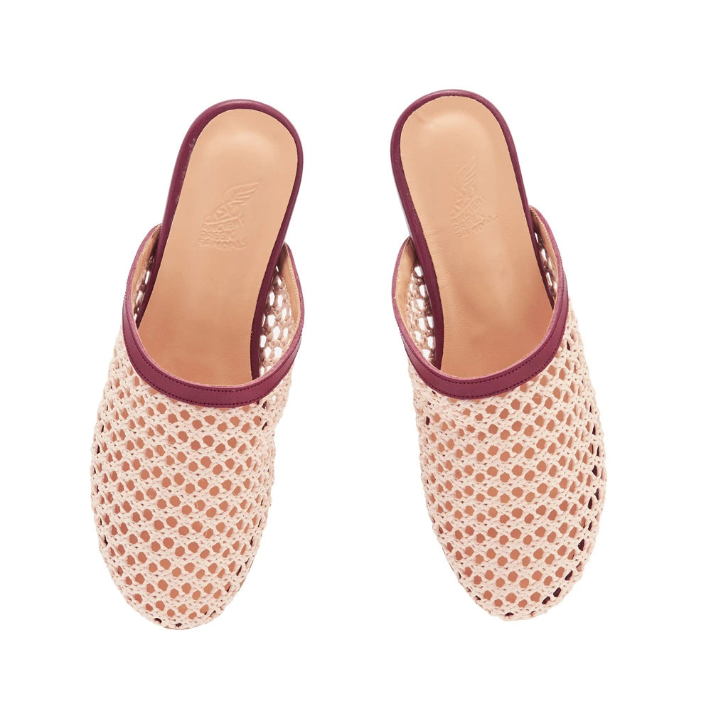 The Slipper Raffia Nude top view