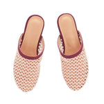 The Slipper Raffia Nude top view