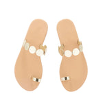 Calisto Mirror Gold sandals top