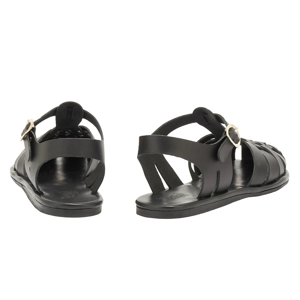 Karina Leather Black sandals back