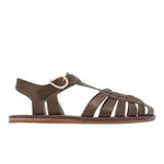 Karina Leather Khaki sandals side