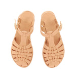 Karina Leather Natural sandals top