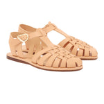 Karina Leather Natural sandals 3-4