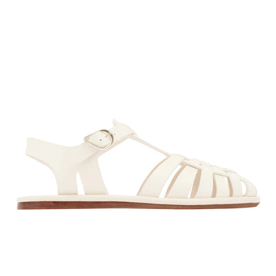 Karina Leather Off White sandals side