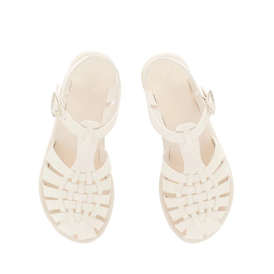 Karina Leather Off White sandals top