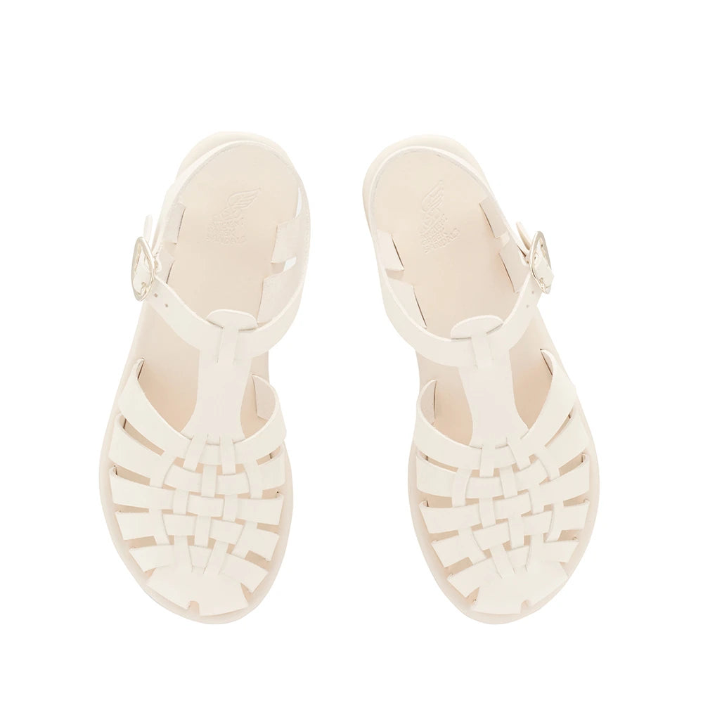Karina Leather Off White sandals top