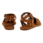 Karina Shells Suede Rust sandals back