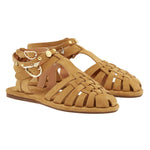 Karina Shells Suede Sahara sandals 3-4