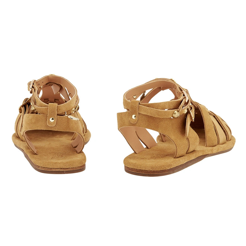 Karina Shells Suede Sahara sandals back