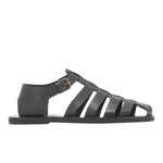 Nestoras Leather Black sandals side
