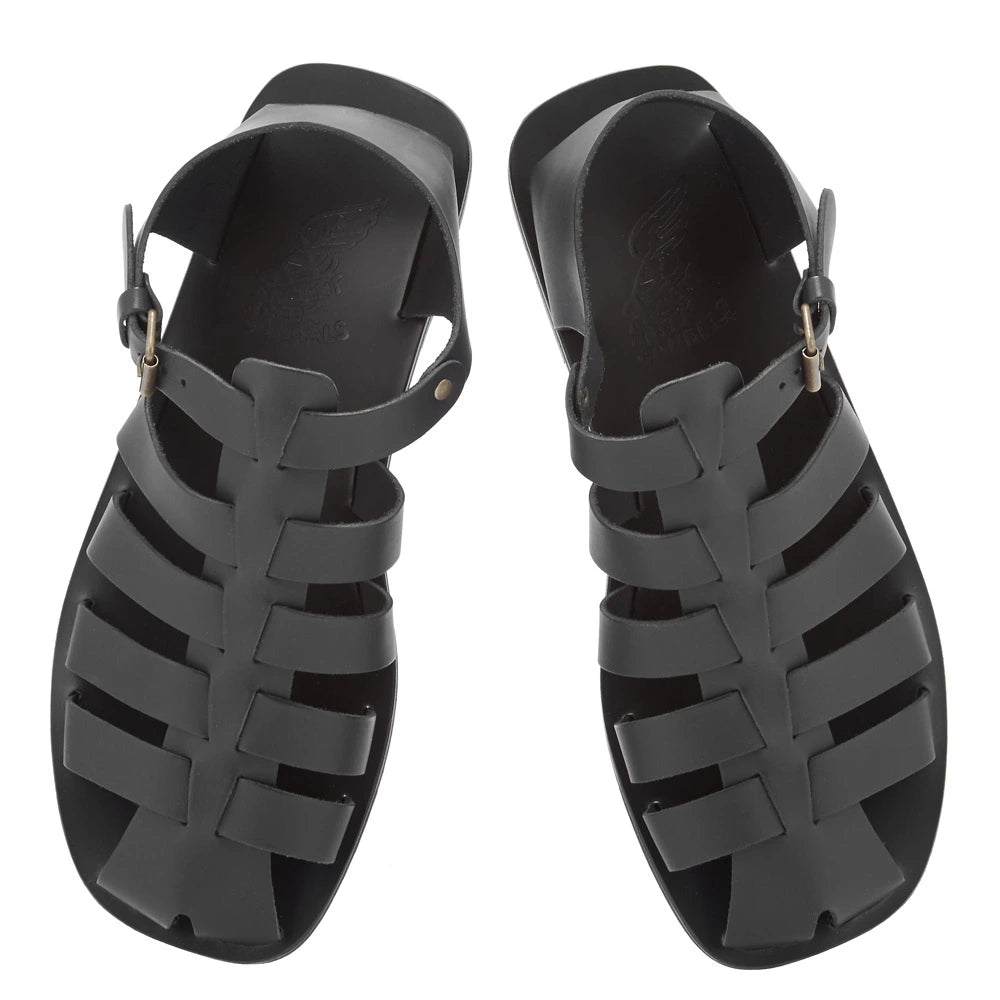 Nestoras Leather Black sandals top