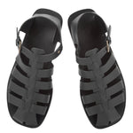 Nestoras Leather Black sandals top