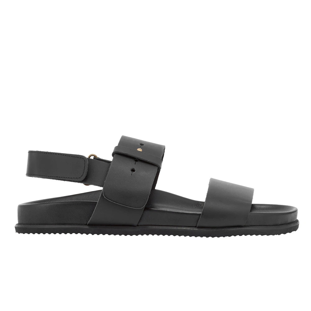 Narkisos Leather Black sandals side