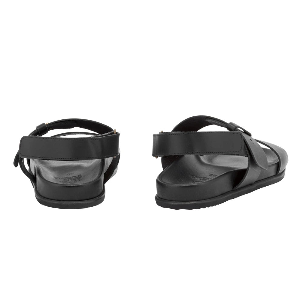 Narkisos Leather Black sandals back