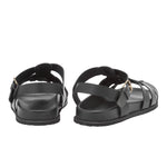 Ektoras Footbed Leateher Black sandals back