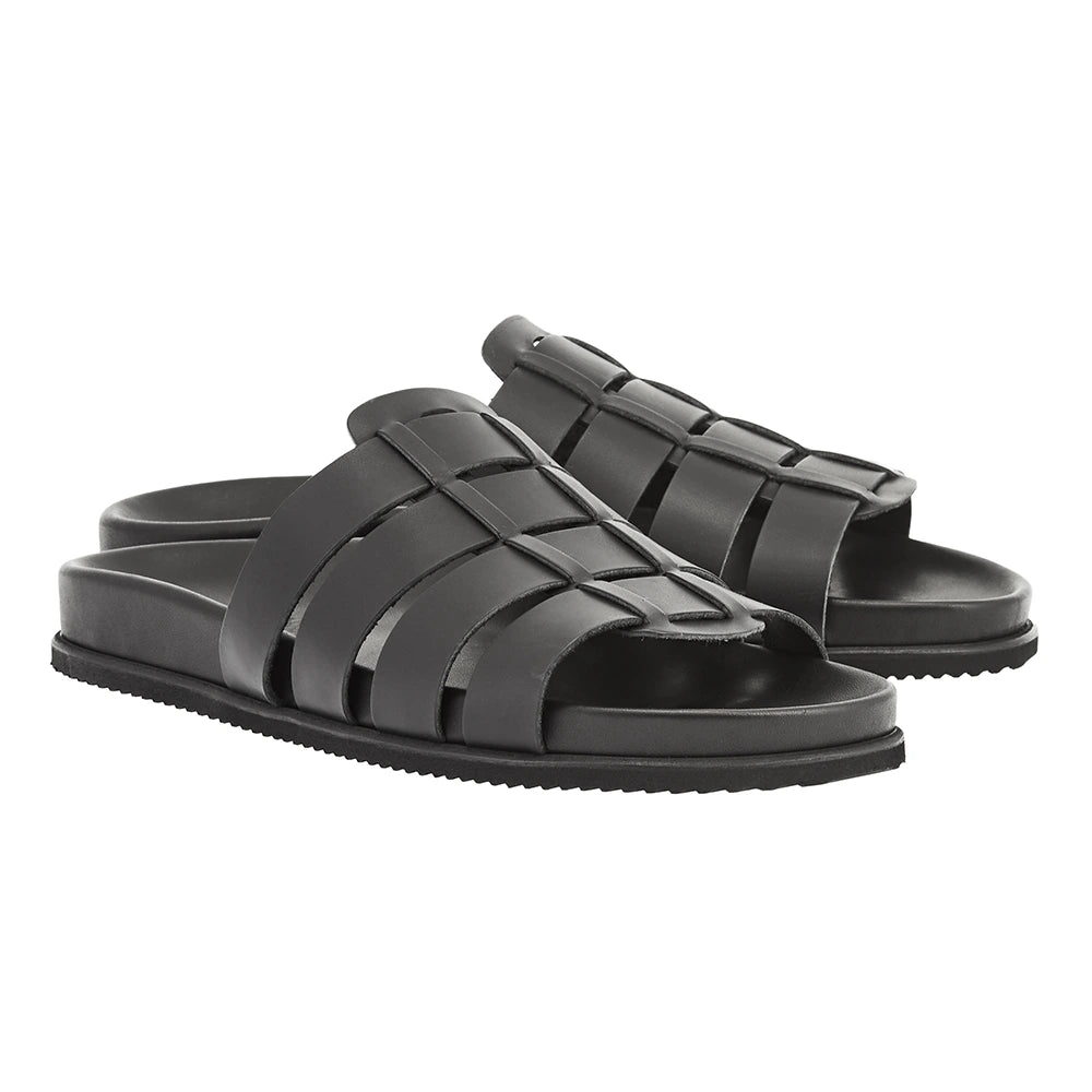 Laodamas Leather Black 3-4