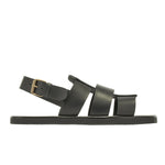 Thanos Leather Black sandals side