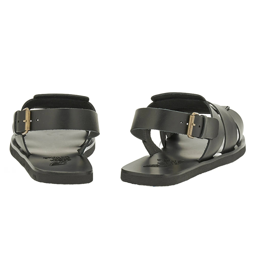 Thanos Leather Black sandals back