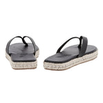 Solon Espadrille Leather Black sandals back