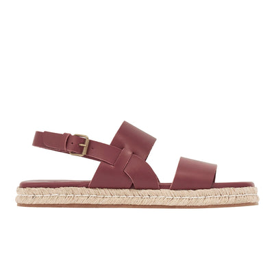 Irodotos Espadrille Leather Chestnut sandals side