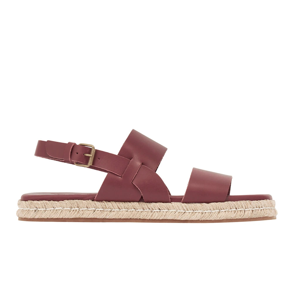 Irodotos Espadrille Leather Chestnut sandals side