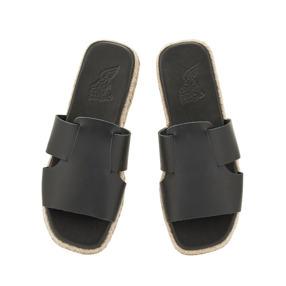 Miltiadis Espadrille Leather Black top