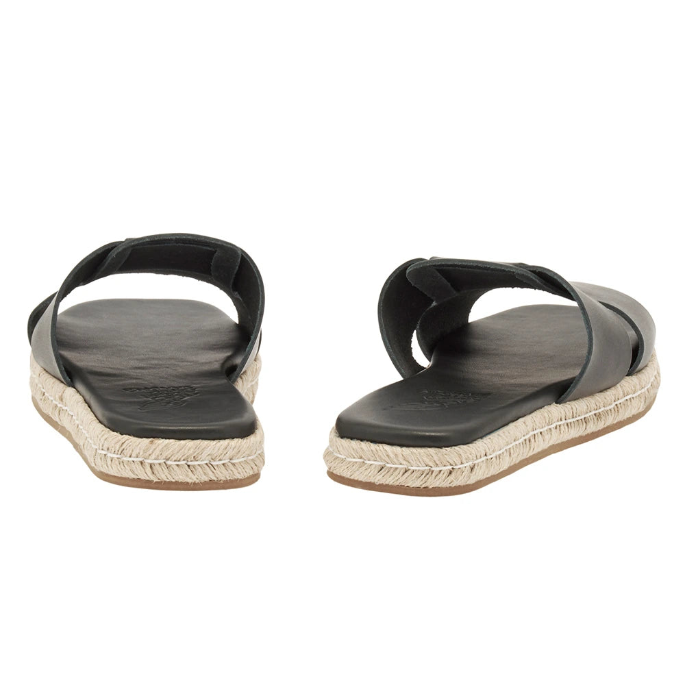 Miltiadis Espadrille Leather Black back