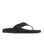 Charys Footbed Leather All Black sandals side