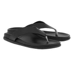 Charys Footbed Leather All Black sandals 3-4