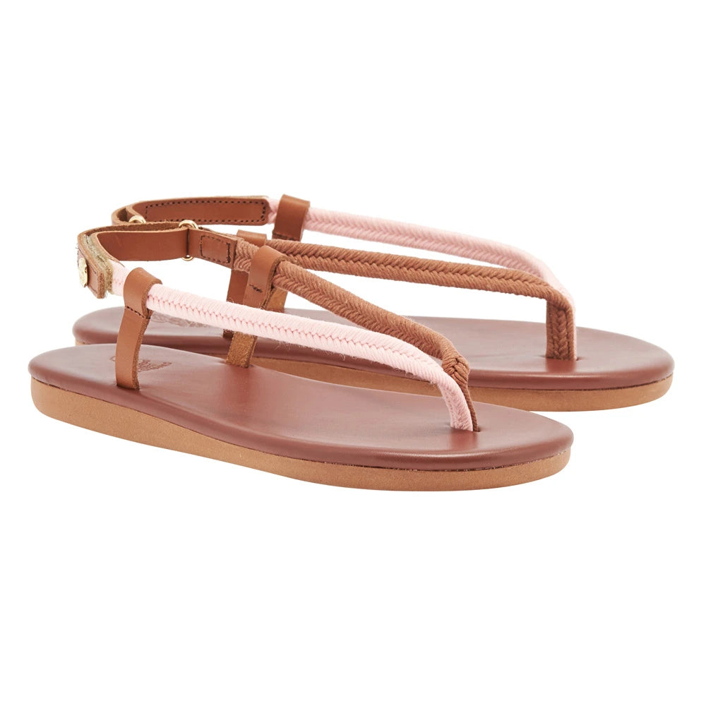 Zoi Cord/Leather Pink/Tan sandals 3-4
