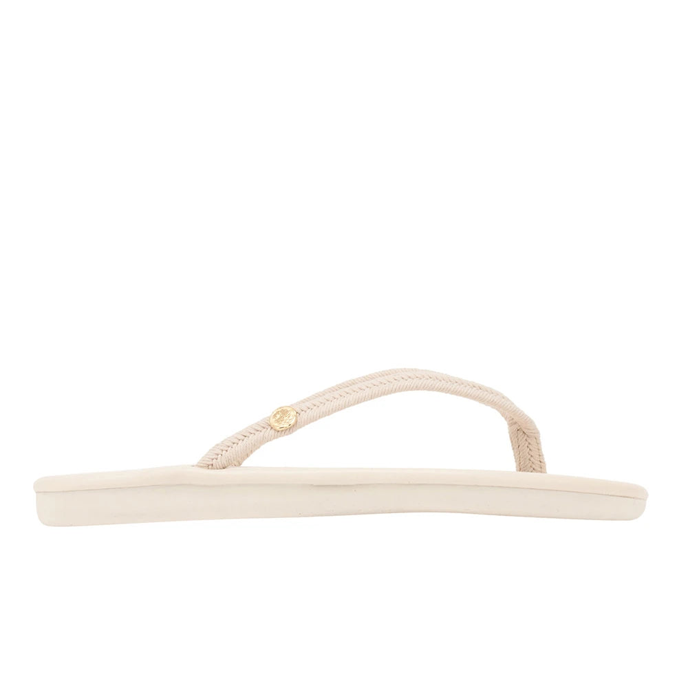 Saionara Rope/Leather Beige sandals side