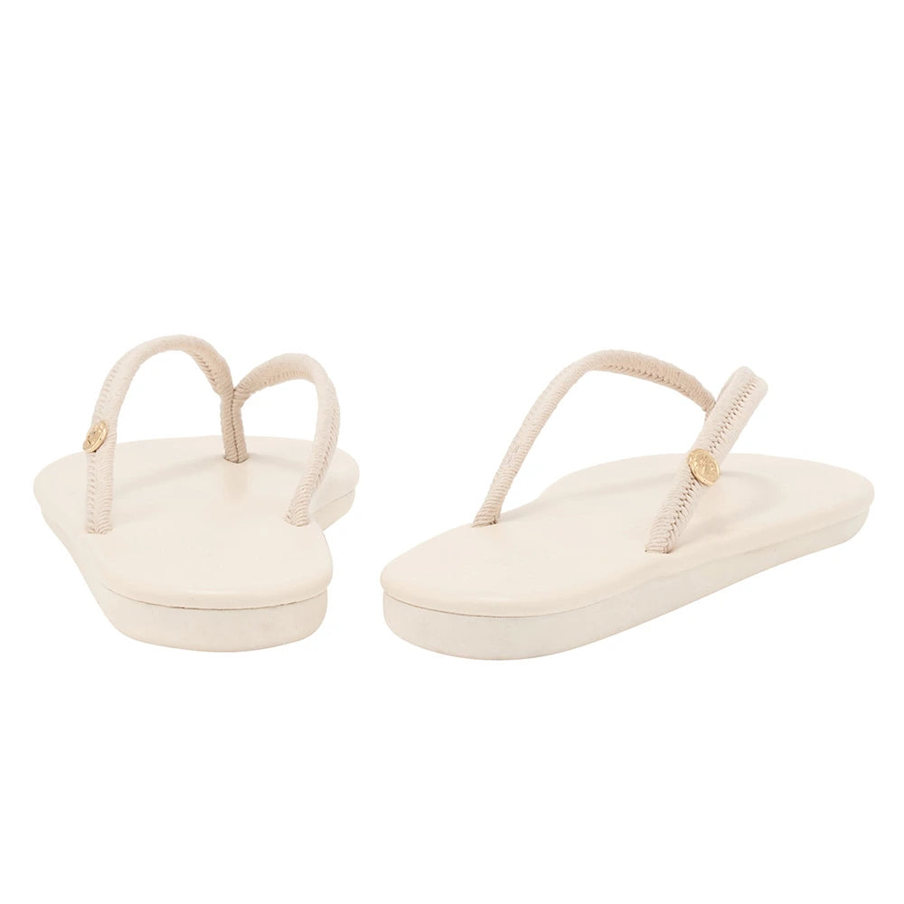 Saionara Rope/Leather Beige sandals back