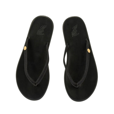 Saionara Rope/Leather Black sandals top