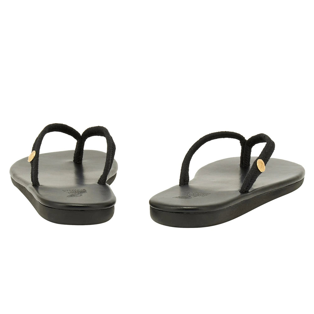 Saionara Rope/Leather Black sandals back