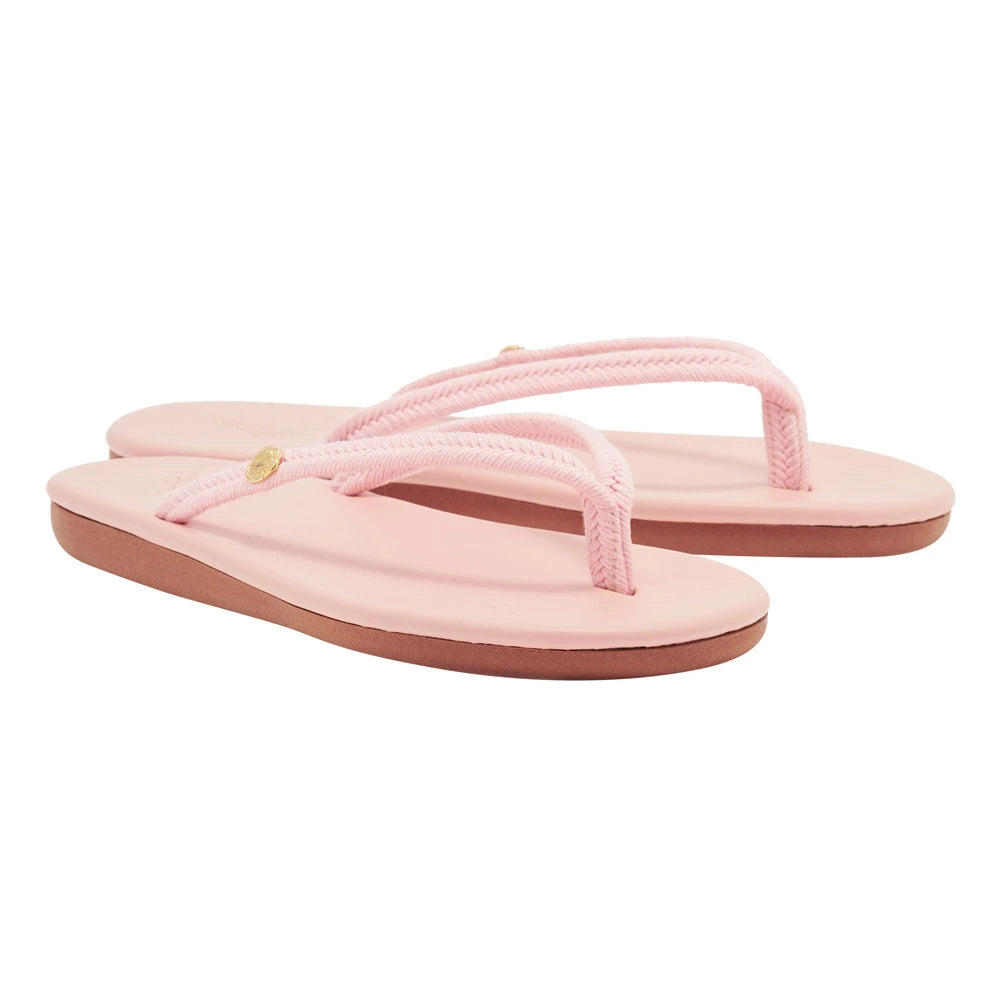 Saionara Rope/Leather Pink sandals 3-4