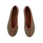 Aeropi Ballet Flat Khaki/T-Moro top view