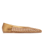 Aeropi Ballet Flat Raffia Bronze side